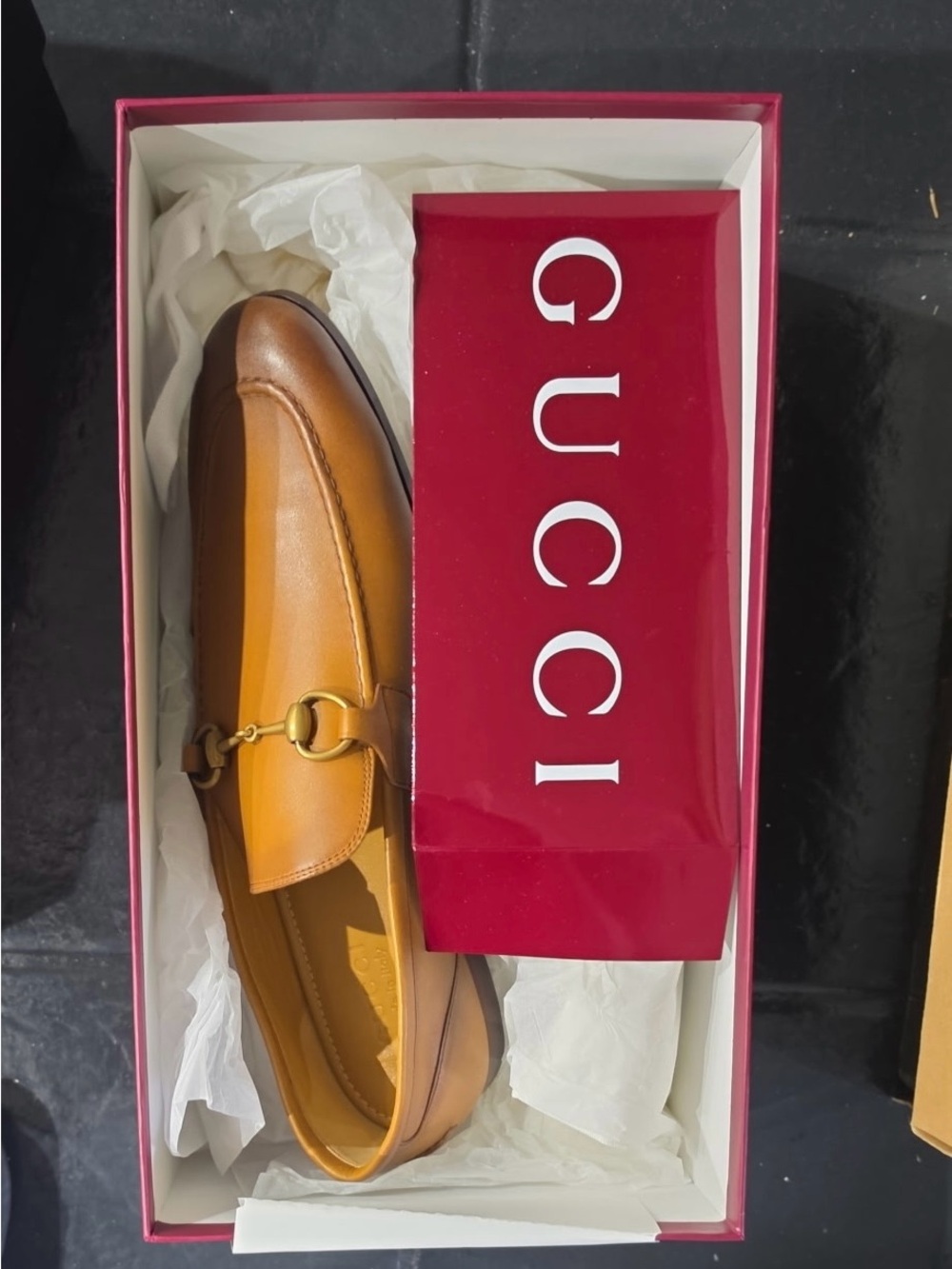 Gucci Men's Brown Leather Horsebit Loafers
